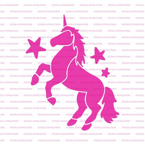 Unicorn Stencil Reusable Diy Craft Stencil Of A Unicorn Etsy