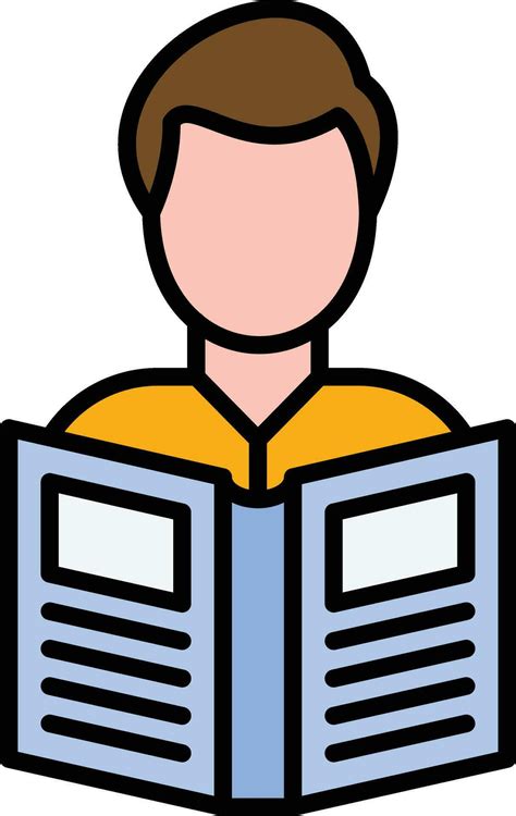 Man Reading Book Vector Icon 30382021 Vector Art At Vecteezy