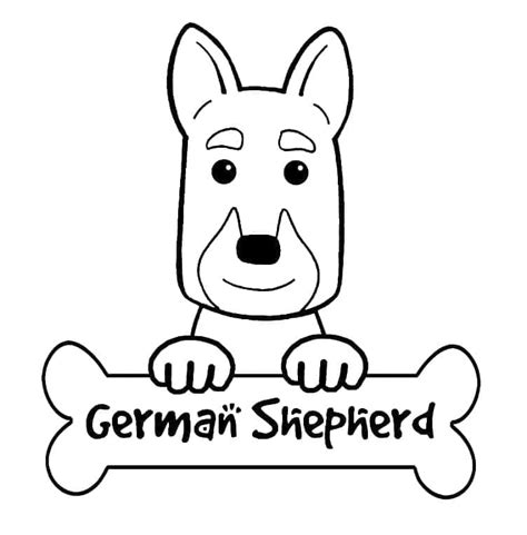 Coloriage Un Berger Allemand Mignon T L Charger Et Imprimer Gratuit