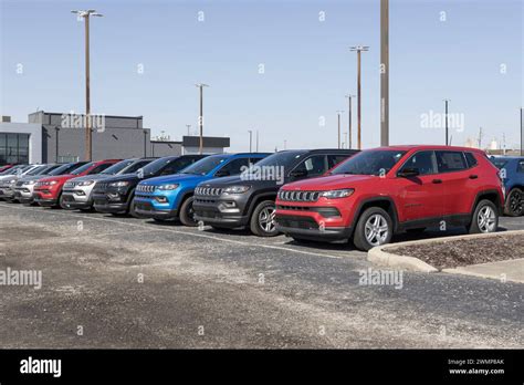 Indianapolis February 25 2024 Jeep Compass Display At A Dealership