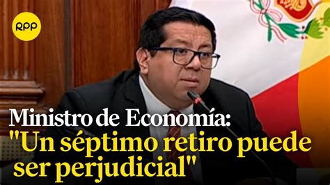 Ministro De Economía Se Pronuncia Sobre Un Nuevo Retiro De Los Aportes