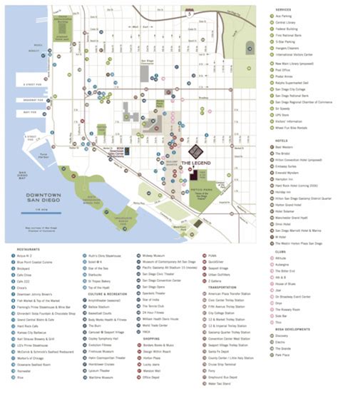 Downtown San Diego Shops Map - Downtown San Diego CA USA • mappery