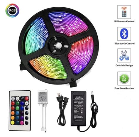 Rgb Led Svetleca Traka 5m Sa Napajanjem Daljinskim Wifi Bluetooth