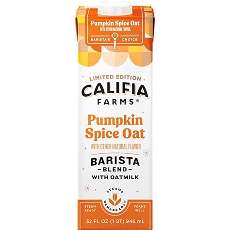 Amazon Califia Farms Pumpkin Spice Oat Milk Barista Blend Fl