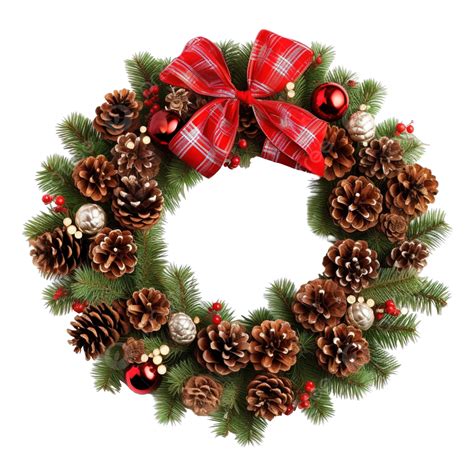 Christmas Wreath With Fir Branches Pine Cones And Jingle Bells Pine