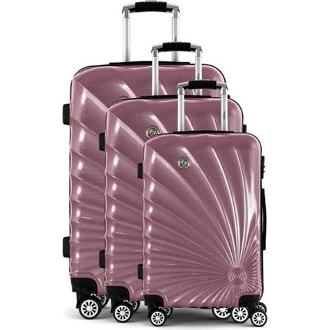 Manoukian Set De Valises Polycarbonate Roues Rose