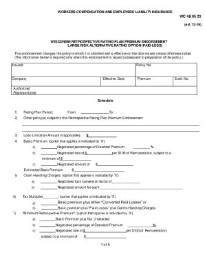 Fillable Online Workers Compensation Policy Forms And Endorsements Fax