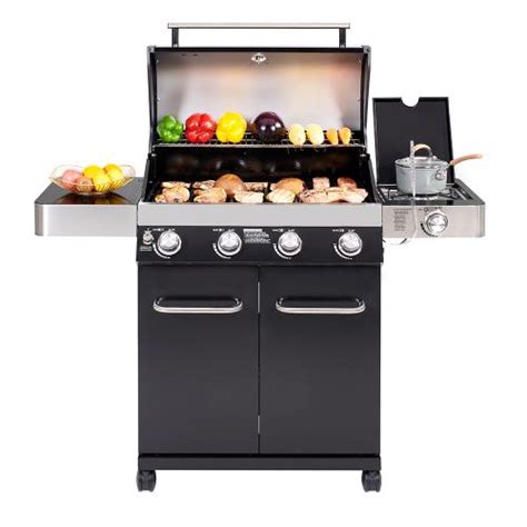 Monument Grills 4-Burner Propane Gas Grill In Black Porcelain Enamel ...