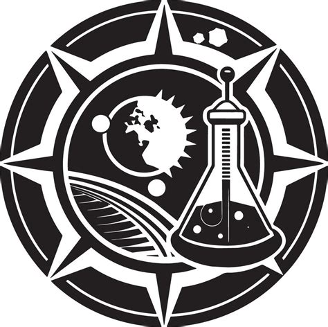 science and chemistry icon and logo illustration black and white 46794342 Vector Art at Vecteezy