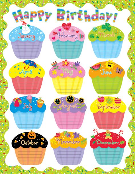 Birthday Month Cupcakes With Printable Photo Free Printable