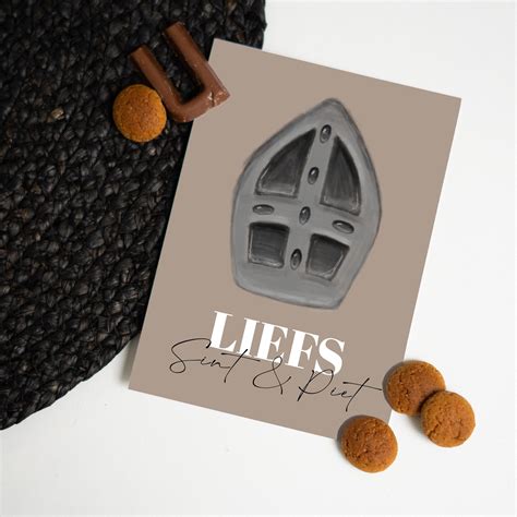 Kaart A6 Liefs Sint Piet Illustratie MOODZ Design