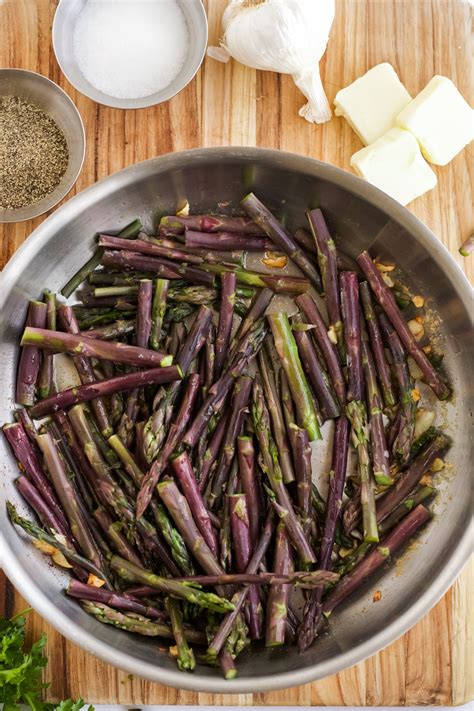 Purple Asparagus With Garlic Herb Butter Fresh Coast Eats