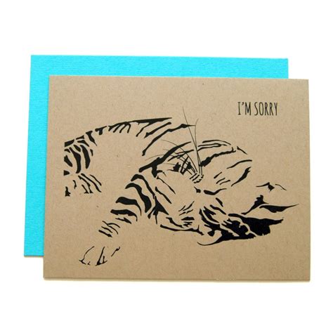 I'm Sorry Cat Card Apology Cat Card Embarrassed Cat - Etsy