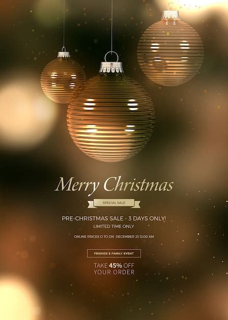 Premium PSD | Christmas banner for sales