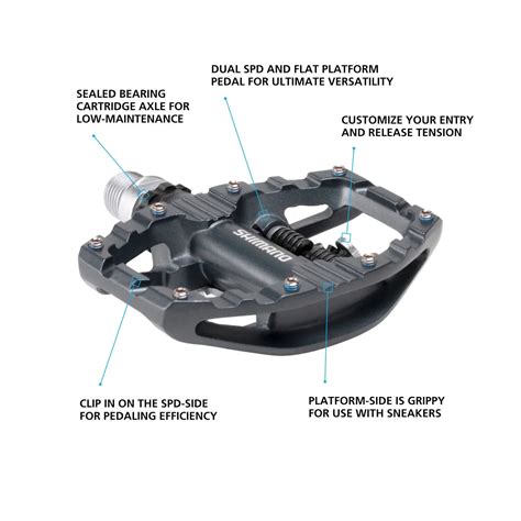 SHIMANO PD EH500 DUAL PLATFORM SPD PEDALS ROAD TOURING MTB BLACK