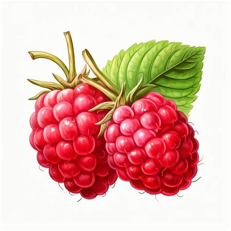 Premium Photo Beautiful Raspberry Watercolor Clipart Illustration