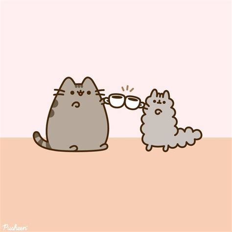 Pusheen On Instagram Tag Your Coffee Buddy ☕ Pusheen Cute Pusheen Pusheen Cat