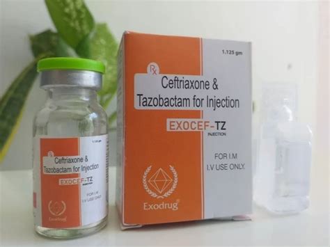 Exocef Tz Ceftriaxone Mg Tazobactam Mg Injection At Rs