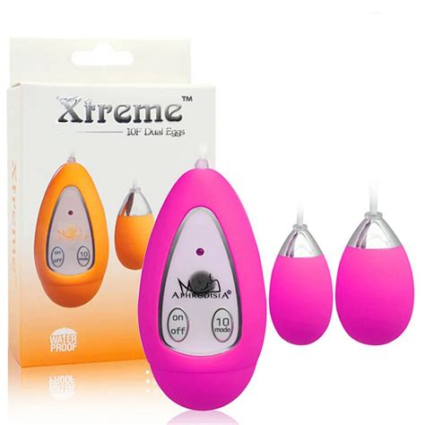 10 Mode Remote Control Double Egg Vibrators 100 Waterproof Speed Jump