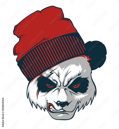 Angry panda Stock Vector | Adobe Stock