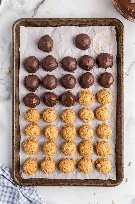 Peanut Butter Balls With Rice Krispies Take Traditional Buckeyes And