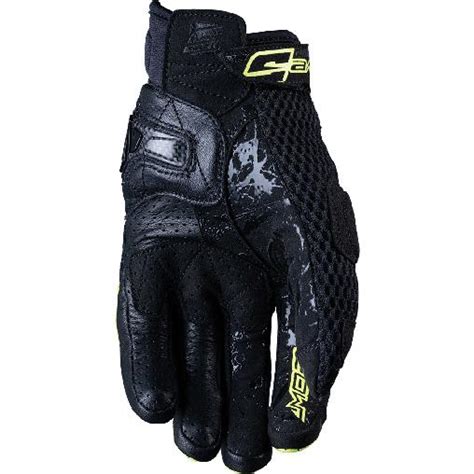 Gants Stunt Evo Airflow Woman Five Noir Jaune Fluo Moto Axxe Fr