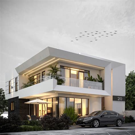 Mrs B Duplex On Behance Modern Bungalow House Design House Outside