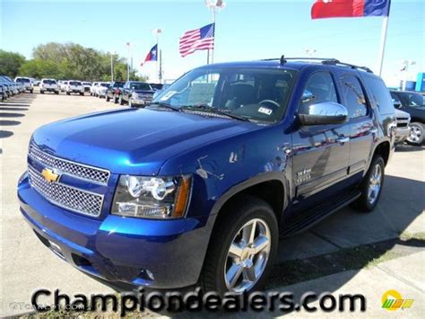 2012 Blue Topaz Metallic Chevrolet Tahoe Ls 57873104 Photo 2