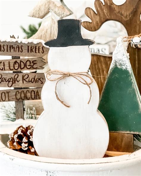 Snowman Winter Decor Christmas Decor Wood Snowman Rustic Christmas