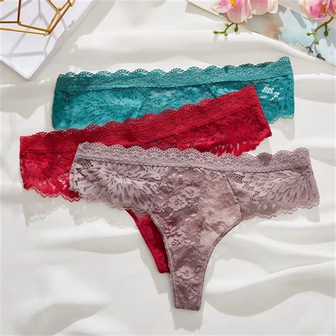 Finetoo New Hot Women Floral Lace T Back Sexy Soft Comfortable Cheap Thongs For Ladies Low Waist