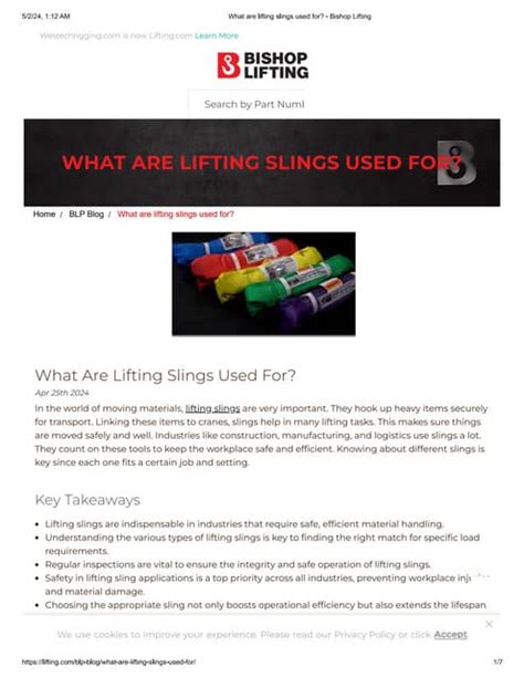 What are lifting slings used for? - Bishop Lifting | PDF