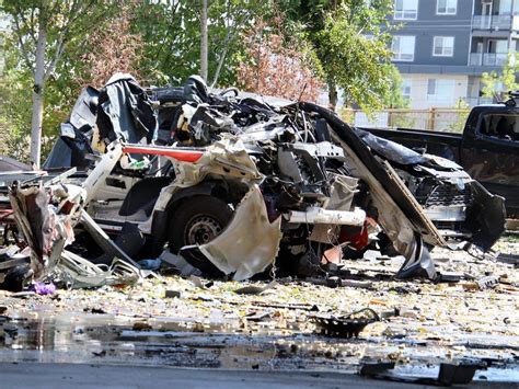 Welding Truck Explodes In Langley Mall Parking Lot Vancouver Sun