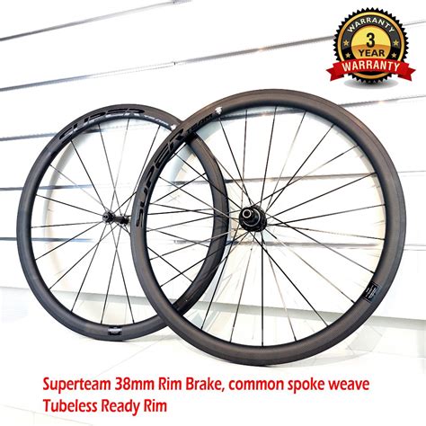 Jual Superteam Mm Carbon Clincher Wheelset Road Bike Rim Brake