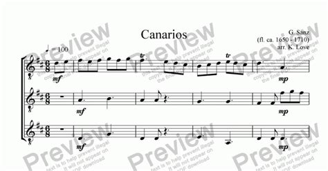 Canarios Download Sheet Music Pdf File