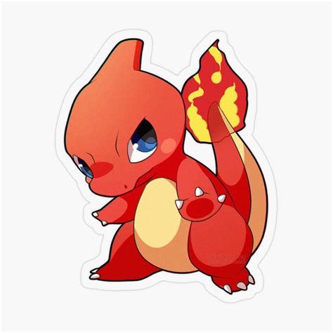 Pokemon Charmeleon Glossy Sticker Charmeleon Pokemon Small