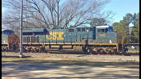 CSX Train Q583 With CSX Leader 786 At Edgemoor SC On The CSX Monroe