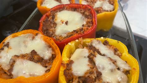 Easy Ground Beef Stuffed Peppers