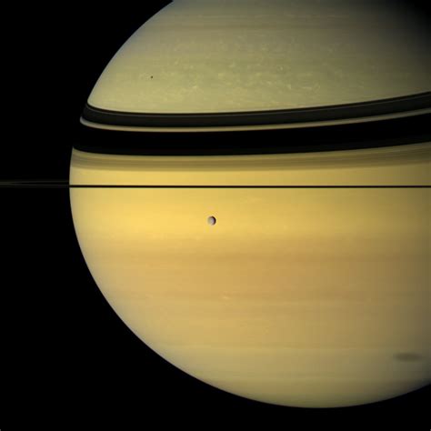 Saturn With Tethys And Mimas Shadow The Planetary Society