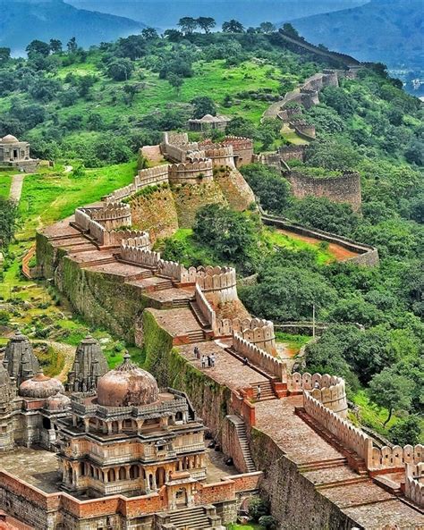 MadeMeSmile — Aerial view of the incredible Kumbhalgarh Fort in...