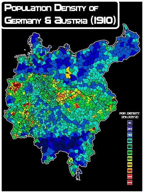 Population Density Of Germany And Austria 1910 By Robeatnix On Deviantart