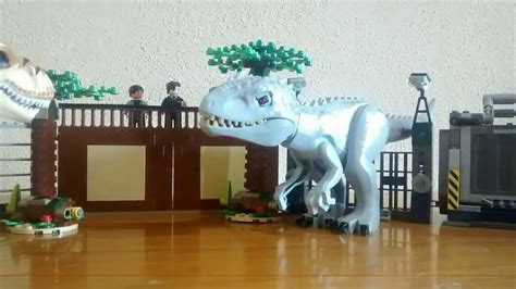 Indominus Rex Vs T Rex Lego Jurassic World Stop Motion Youtube