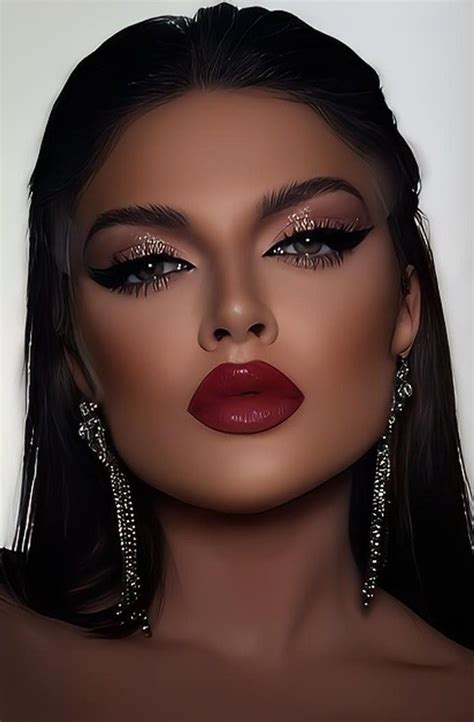 Eye Makeup Tips Eyeshadow Makeup Face Makeup Red Lips Makeup Look