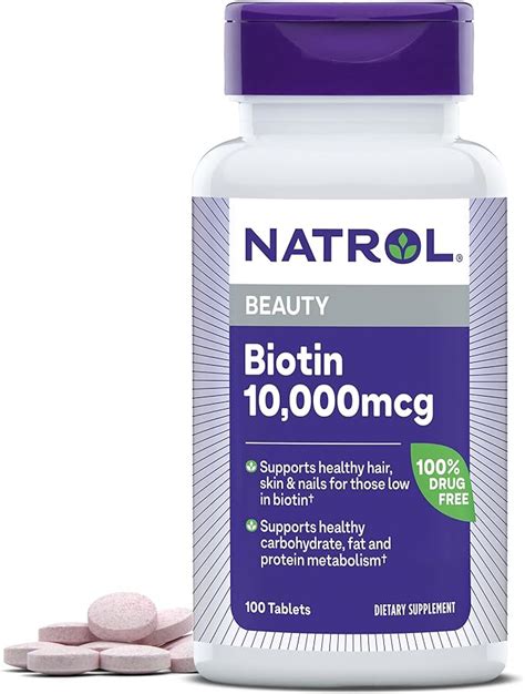 Биотин 10,000 мкг 100 таблетки Топ Цена | Natrol
