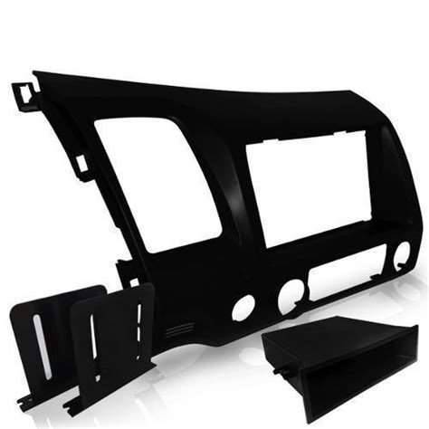 Moldura Painel 2din New Civic 2006 07 08 09 10 11 Preto Submarino