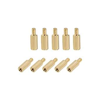 Uxcell M X Mm Mm Male Female Brass Hex Pcb Motherboard Spacer Standoff