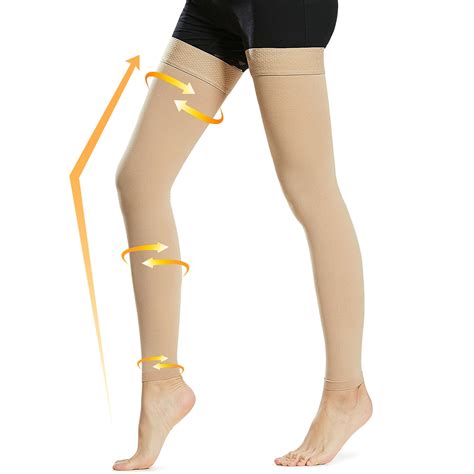 Beister 15 20 Mmhg Compression Stockings For Women And Men Thigh High Medical Footless Graduated