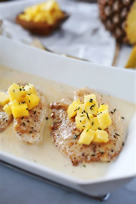 Coconut Cream Tilapia With Pineapple And Mango Tangled With Taste