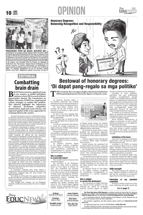 Pinoy Educ News Pen June 2023 Vol1 No3 Edition By Pinoy Educ News