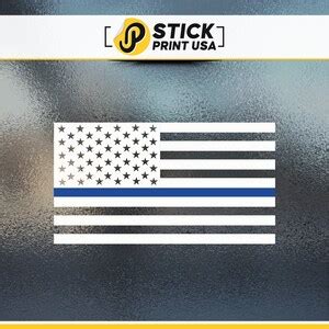 Thin Blue Line Flag Decal American Flag Car Window Decal Law ...