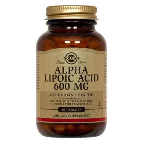 Alpha Lipoic Acid 600mg 50 Tabs Solgar Boteprote